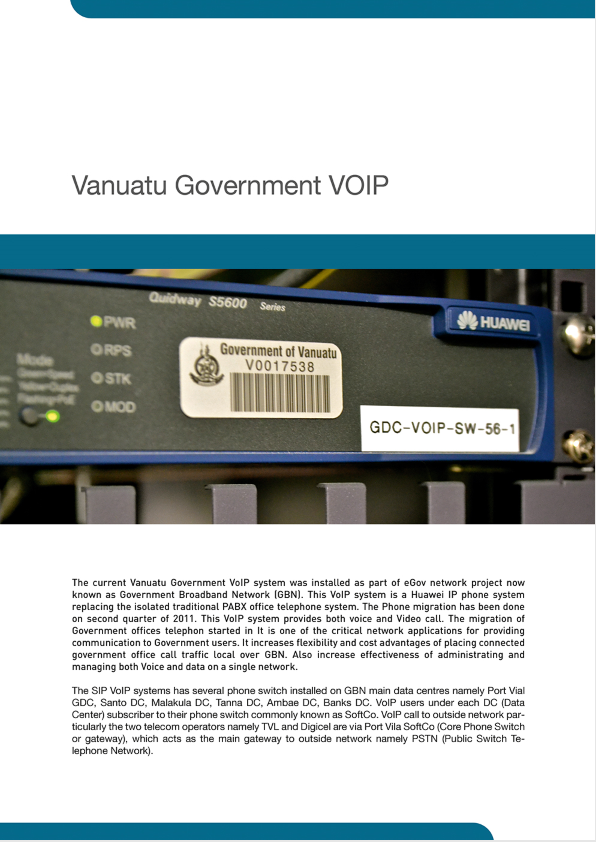 Vanuatu Government VOIP